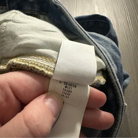 Loft Light Wash Mid Rise Distressed The Curvy Jegging Skinny Jeans Size 0/25 - Picture 9 of 12